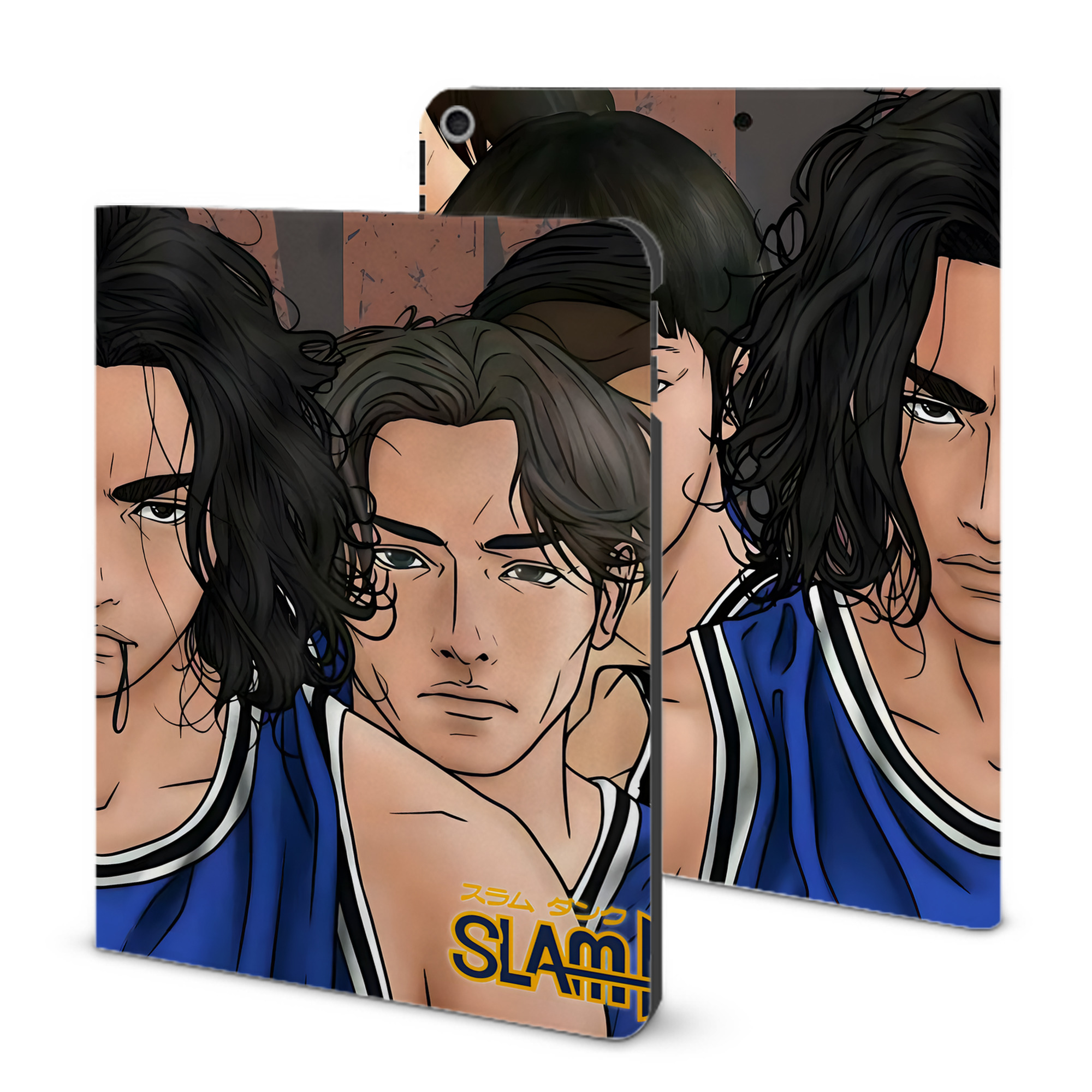（画像用） SLAM DUNK／スラムダンク IPad ケース ブック型 PUレザー TPU 耐衝撃 軽量 薄型 ペン収納なし 全面保護 IPad 各モデル対応